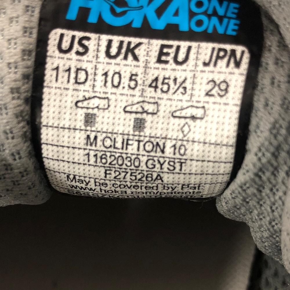 Hoka Clifton 10 Running Sneakers Sz 11D - Picture 6 of 8